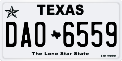 TX license plate DAO6559