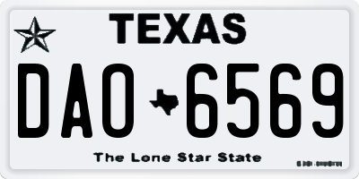 TX license plate DAO6569
