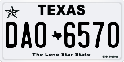 TX license plate DAO6570