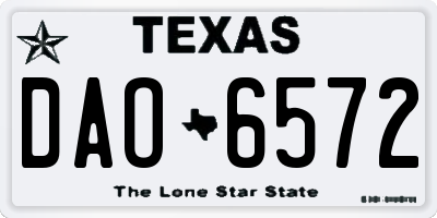 TX license plate DAO6572