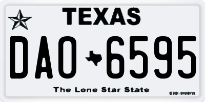 TX license plate DAO6595