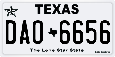 TX license plate DAO6656