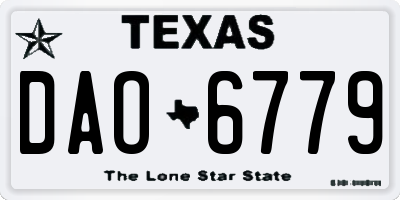 TX license plate DAO6779