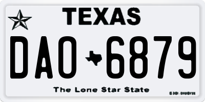 TX license plate DAO6879