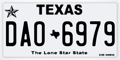TX license plate DAO6979