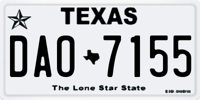 TX license plate DAO7155