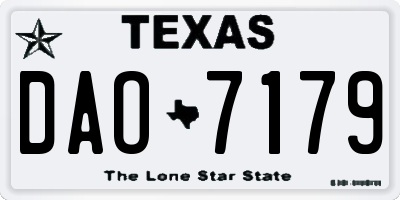 TX license plate DAO7179