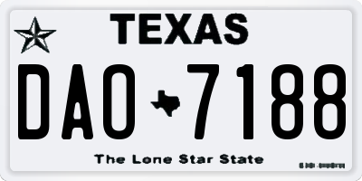 TX license plate DAO7188