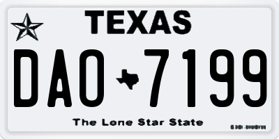 TX license plate DAO7199