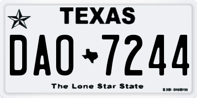 TX license plate DAO7244