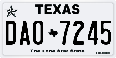 TX license plate DAO7245