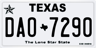 TX license plate DAO7290