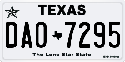 TX license plate DAO7295