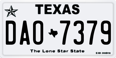 TX license plate DAO7379