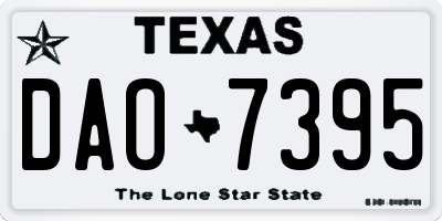 TX license plate DAO7395