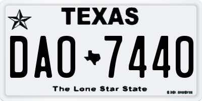 TX license plate DAO7440