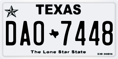 TX license plate DAO7448