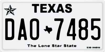 TX license plate DAO7485