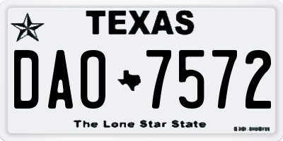 TX license plate DAO7572