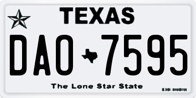 TX license plate DAO7595