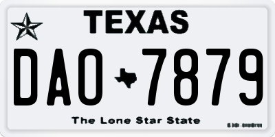 TX license plate DAO7879
