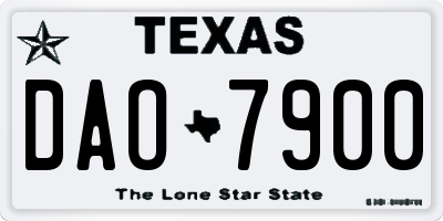 TX license plate DAO7900