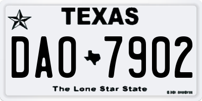 TX license plate DAO7902