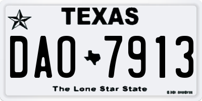 TX license plate DAO7913