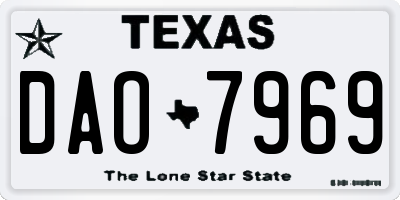 TX license plate DAO7969