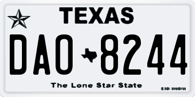 TX license plate DAO8244