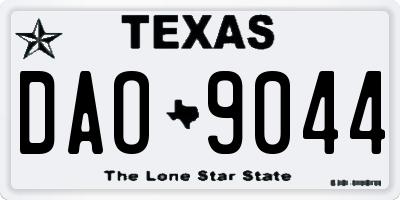 TX license plate DAO9044