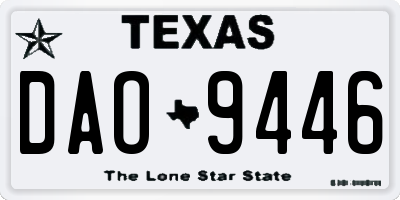 TX license plate DAO9446
