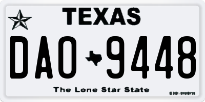 TX license plate DAO9448
