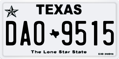 TX license plate DAO9515