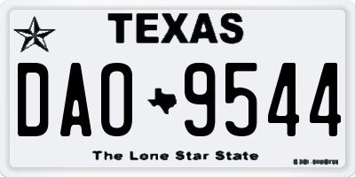 TX license plate DAO9544