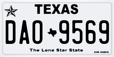 TX license plate DAO9569