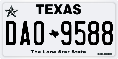 TX license plate DAO9588