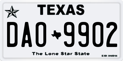 TX license plate DAO9902