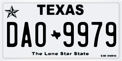 TX license plate DAO9979