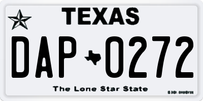 TX license plate DAP0272