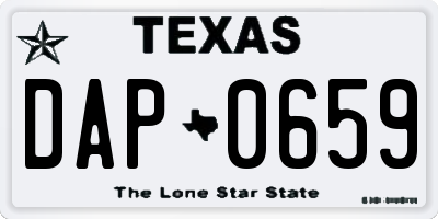 TX license plate DAP0659
