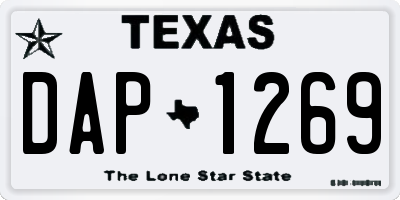 TX license plate DAP1269