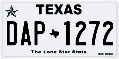 TX license plate DAP1272