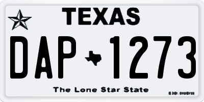TX license plate DAP1273
