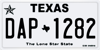 TX license plate DAP1282
