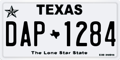 TX license plate DAP1284