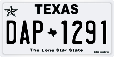 TX license plate DAP1291