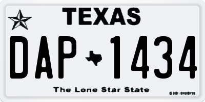 TX license plate DAP1434