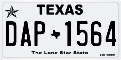 TX license plate DAP1564