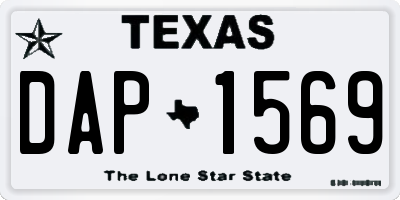 TX license plate DAP1569